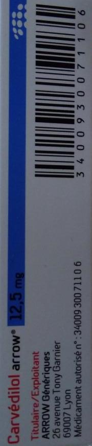 Carvedilol Arrow 12.5mg